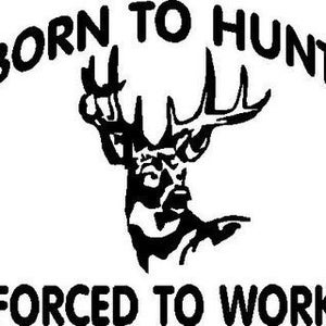 born to hunt forced to work.