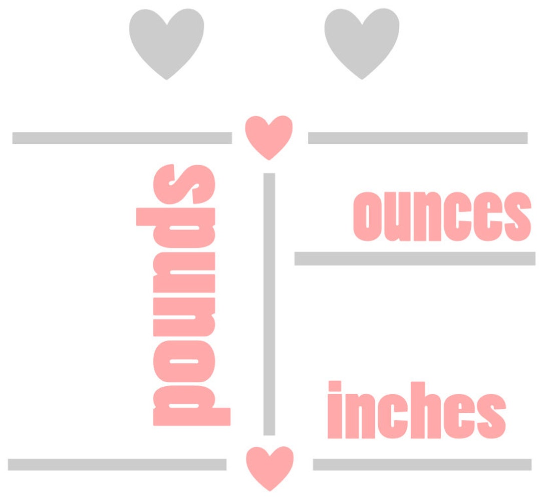 Birth Stat in Inches and Centimeters With a Blank Etsy