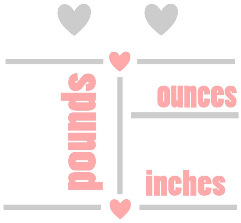 Birth Stat in Inches and Centimeters With a Blank Template - Etsy