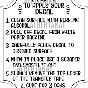 printable how to apply a decal