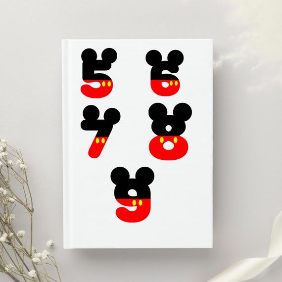 ミッキーマウスの数字5～9 - Etsy 日本