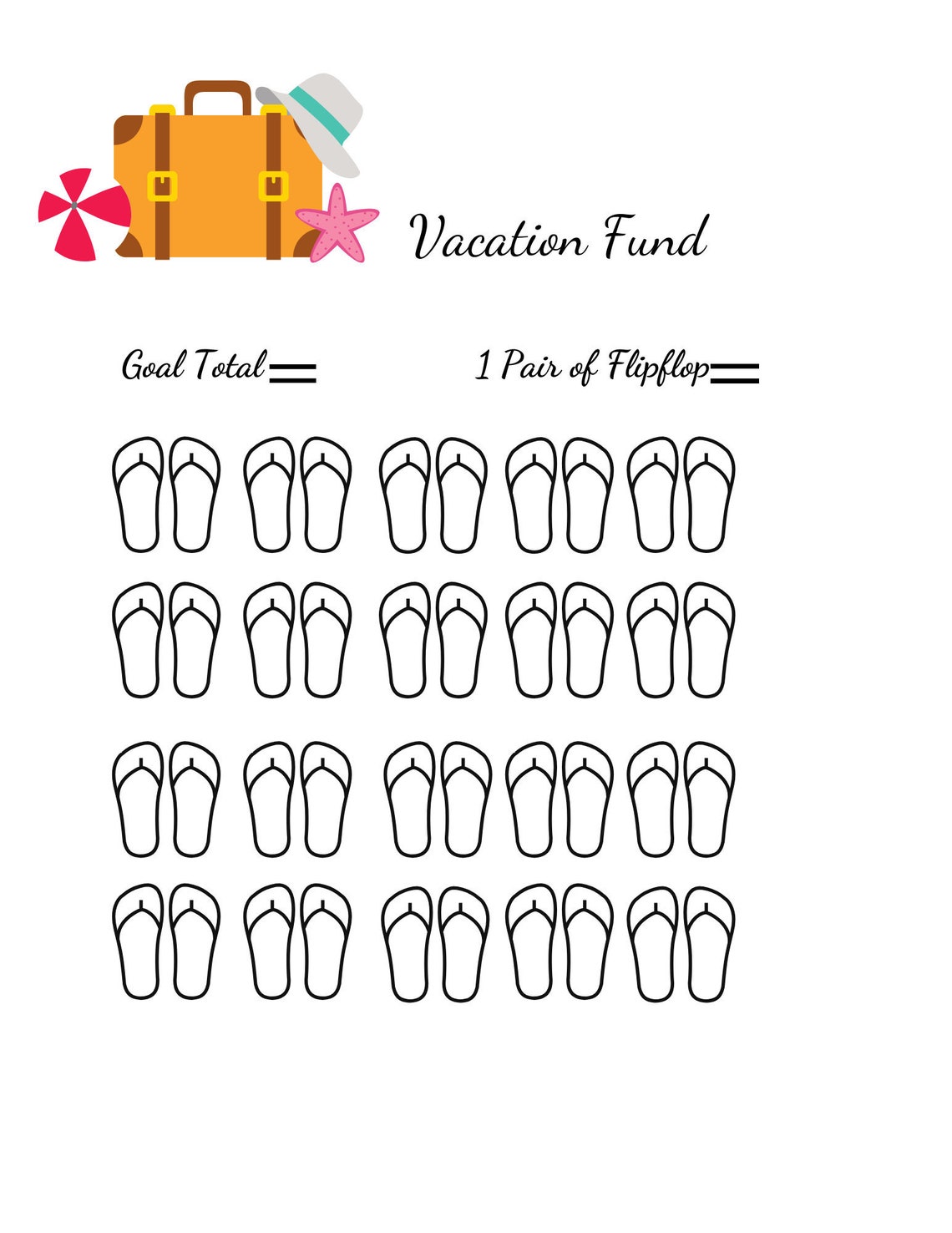 Vacation Fund Printable Instant Download Etsy