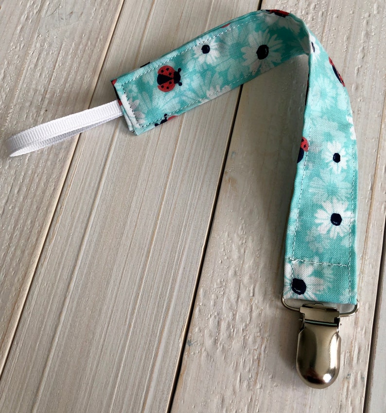 Pacifier Clip Fabric Pacifier Clip Binky Clip Dummy Clip Etsy