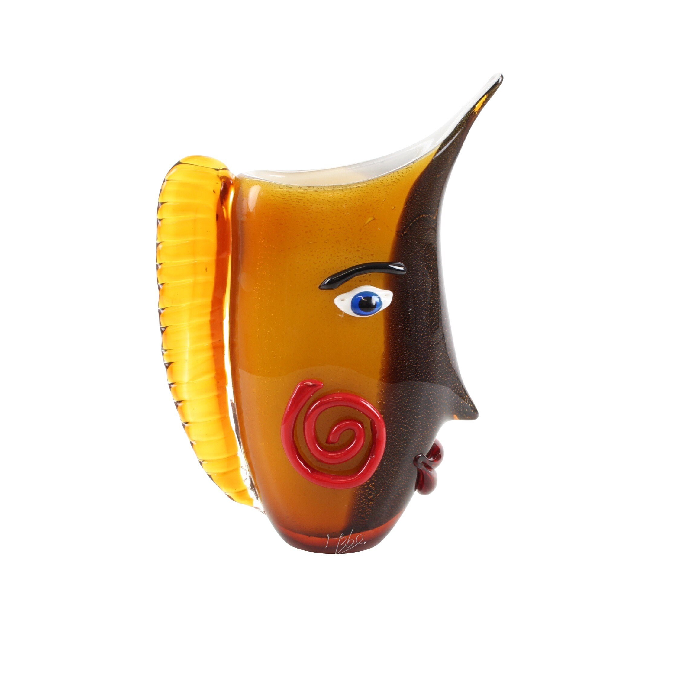 An Abstract Glass Vase Murano Style Clown Vase Etsy UK