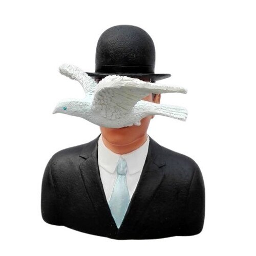 Rene Magritte - shops Sculpture - The Man in the Bowler Hat