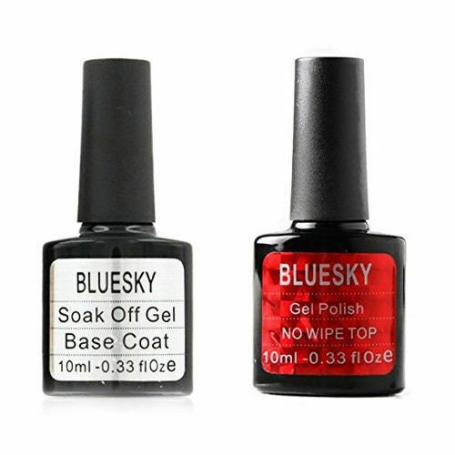New Bluesky No Wipe Top and Base Coat Nail Gel Polish UV/LED - Main Image