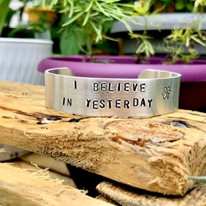 I Believe In Yesterday Adjustable Aluminum Cuff image 4