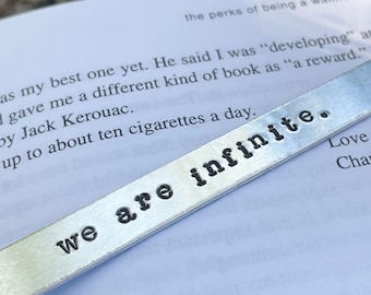 We Are Infinite Quote, uniseks verstelbare aluminium manchet