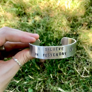 I Believe In Yesterday Adjustable Aluminum Cuff image 5