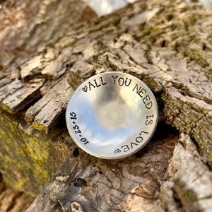 All You Need Is Love Personalized Date Aluminum Ring Dish Custom Gift image 4