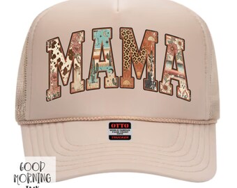 Western Mama Trucker Hat | Womens Foam Hat | New Mom Gift | Baby Announcement | New Mama Hat | Mother's Day | Otto Trucker Hat