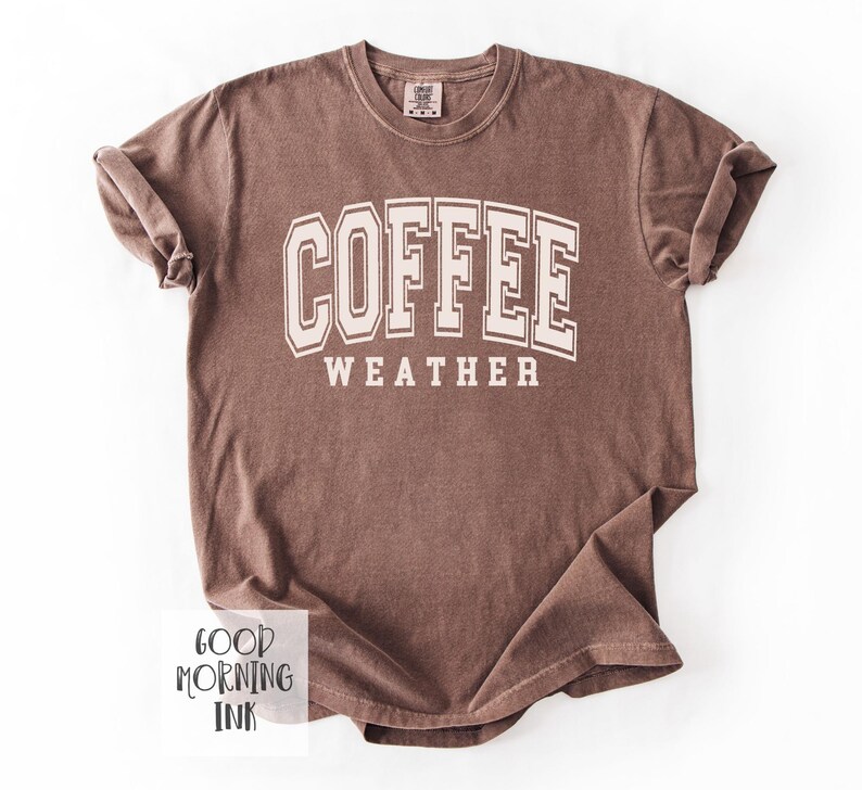 Coffee Weather Sweatshirt | Fall Crewneck Sweatshirt | Womens Sweater Season Crewneck | Coffee Weather Sweater | Ladies Fall Hoodie Tee/ Espresso