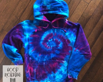 Rainbow Tie Dye Hoodie | Womens Tie Dye Hooded Sweatshirt | Mens Tie Dye Hoodie | Ladies Tie Dye Hoodie Sweatshirt | Rainbow Swirl Tie Dye