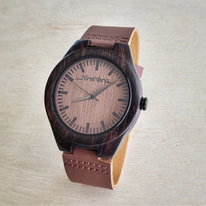 Husband Gift, Personalized Watch, Wood Watch for Him, Personalized Gift for Husband, Fathers Day Gift from Wife, Engraved Wood Watch for Men