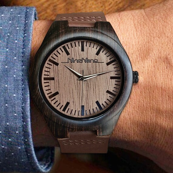 Personaliseren Horloge Grave Watch Boyfriend Watch Boyfriend Anniversary Gift Wood Watch Gift Mens Watch Houten Horloge voor hem Etsy Nederland