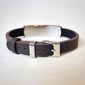 Best Selling Mens Bracelet, Leather and Wood Anniversary Gift for Boyfriend or Husband image 2