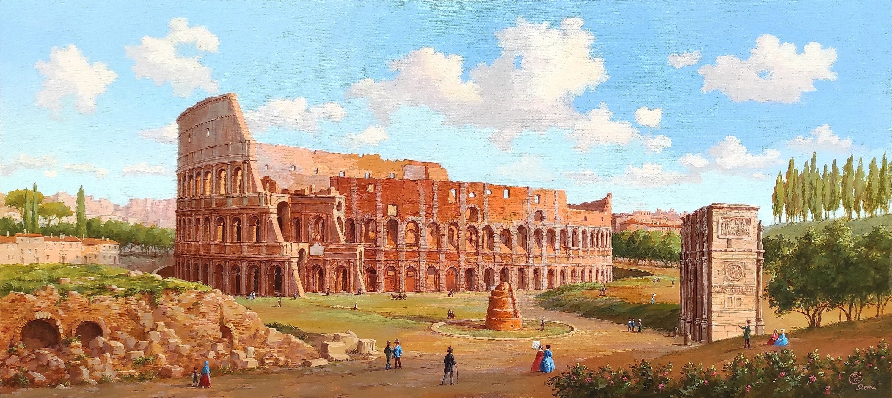 現代アート「ローマのコロッセオ」（3D painting） 現代アート「ローマのコロッセオ」（3D painting）