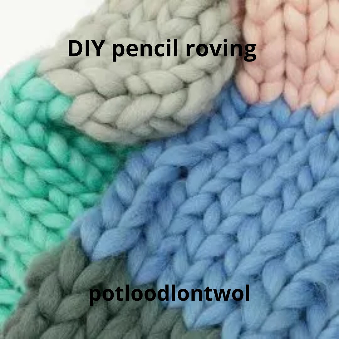 Pencil Roving, Merino Wool 1/2 Inch Thick Chunky Wool DIY Needle ...