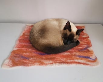 Gemütliche Haustierdecke für Katzen & kleine Hunde, für Zuhause und auf Reisen (40 x 45 cm)