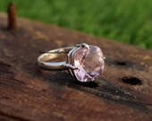 Pink Quartz Ring, Sterling Ring, Statement Ring, Handmade Ring, Designer Ring, Bohemian Ring, Dainty Ring, Women Ring, Gif For Her
