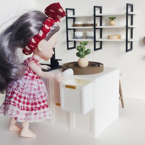 Dollhouse Modern Kitchen Island 1/12 Scale image 7