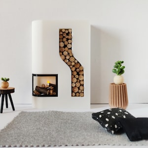 Cheminée moderne pour maison de poupée à l&#39;échelle 1/12