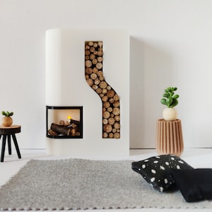 Dollhouse Modern Fireplace 1/12 Scale