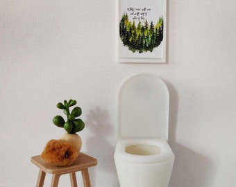 Dollhouse Hung Toilet 1/12 Scale