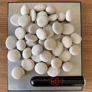 Set of 50 Natural Mini Beach Stones - Smooth Zen Pebbles - Coastal Decor - Pebbles for Crafting