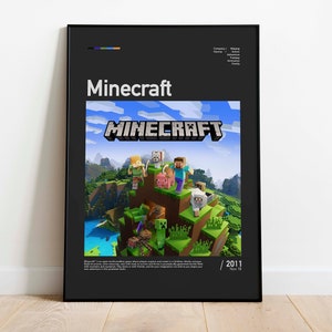 Black Mine Poster, Craft Gaming Room Poster, Gaming Wall Poster, Gaming Print Poster, Game Gift, Video Games Poster, Gaming Wall Art