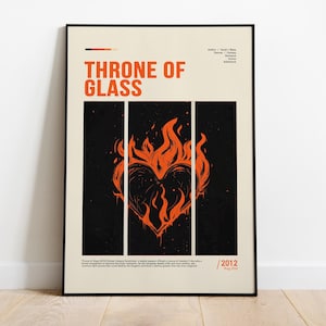 Throne of Glass Digital Print | Fireheart Quote Art | Sarah J. Maas Inspired Wall Decor | Bookish Boho Poster | Terrasen BookTok Download