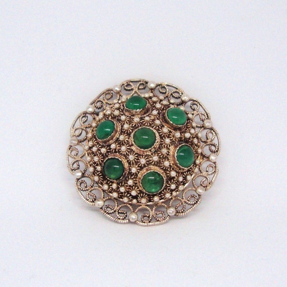 Antique/Vintage Chinese Export Emerald Green Chry… - image 1