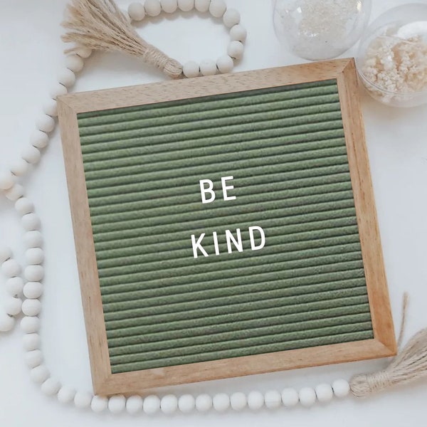 Custom Colour Square Felt Letterboard - Avocado Green