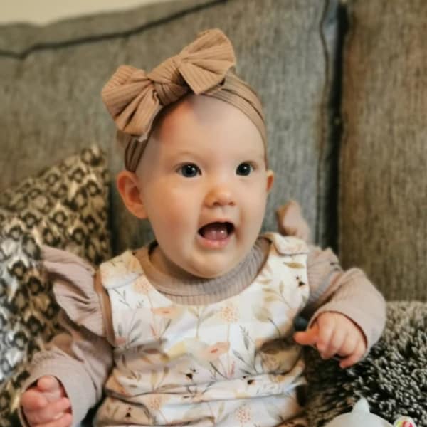 Brown Baby Big Bow, Baby Headbands, Big Bow Head Wraps, Oversized BOW Baby headbands, Bow Head Wraps, Big Bow Headband, Baby Girl Hair bows