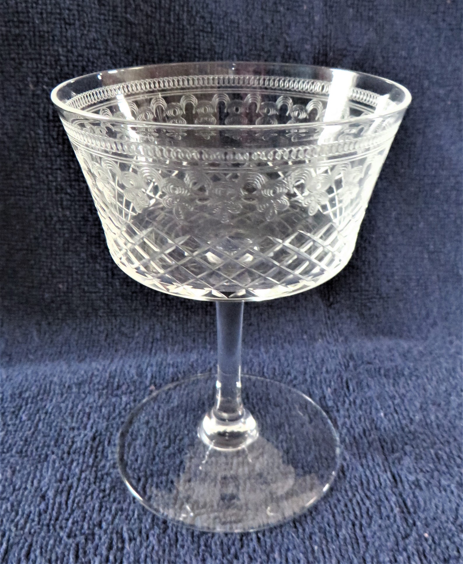 Vintage Pall Mall glassware Lady Hamilton champagne glass. Etsy