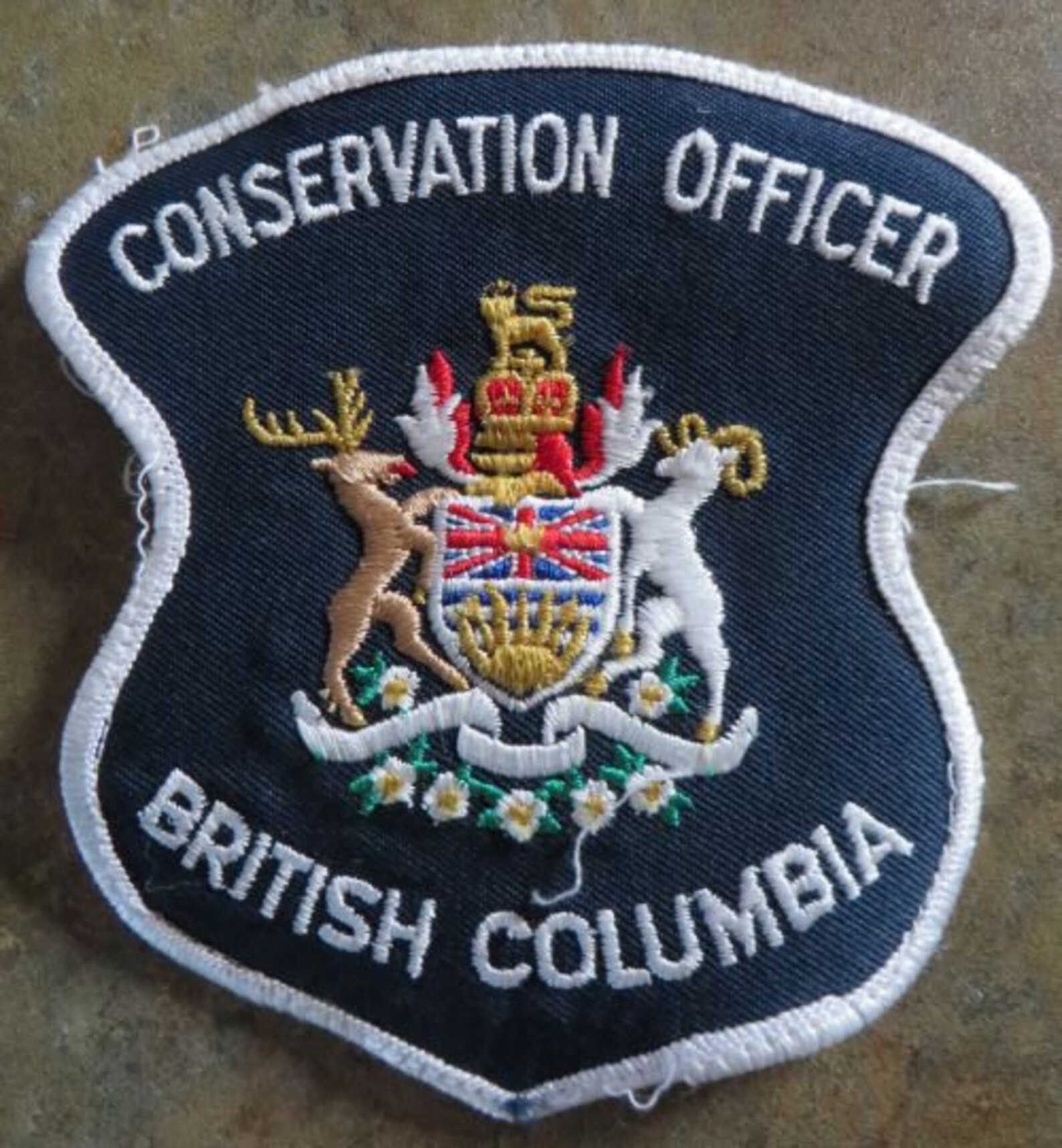 BC Conservation Officer Shoulder Patch. Canadian Game Warden Badge. CO