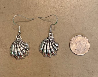 Silver Seashell Earrings 1