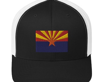 Arizona Flag Trucker Hat - Arizona Hat - Arizona Flag Hat - Arizona - Arizona Gift - Arizona Flag - Arizona Flag Cap - Arizona Love - AZ Hat
