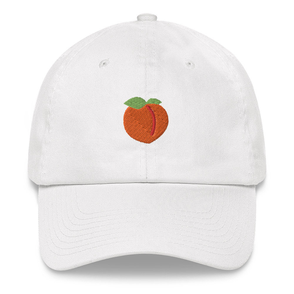 Peach Hat - Peach - Peach Cap - Peach Emoji - Peach Emoji Hat - Booty Hat - Booty Emoji - Emoji Gift - Emoji Hat - Peach Gift - Emoji