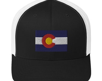 Colorado Flag Trucker Hat - Colorado Hat - Colorado Flag Hat - Colorado Cap - Colorado Gift - Colorado Flag - Colorado Avalanche - CO Hat