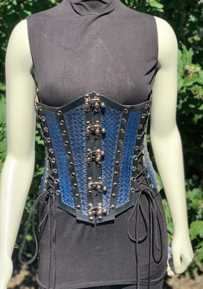 Embroidered Leather Underbust