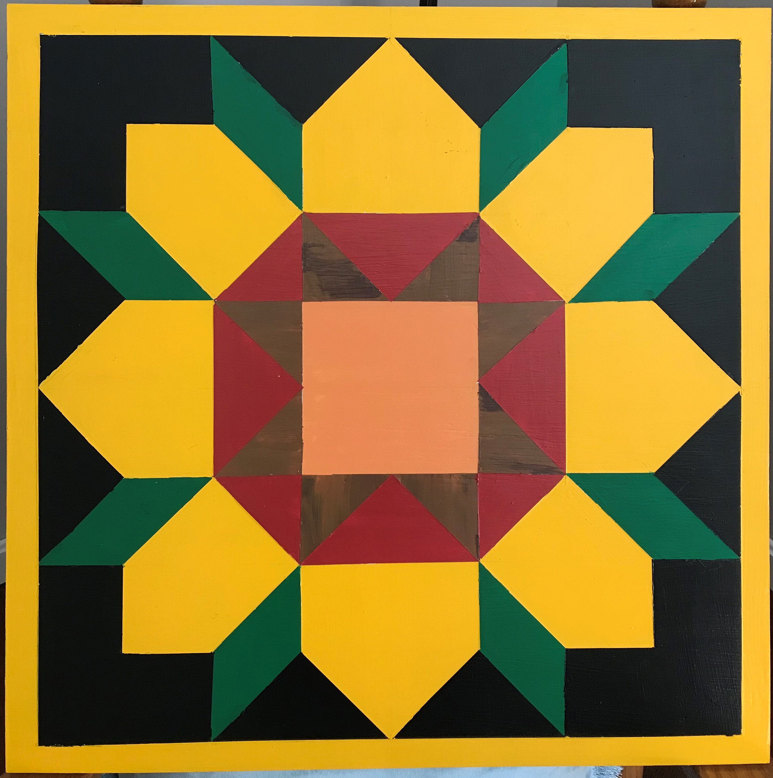 Barn Quilt-Sunflower 2'x 2' | Etsy