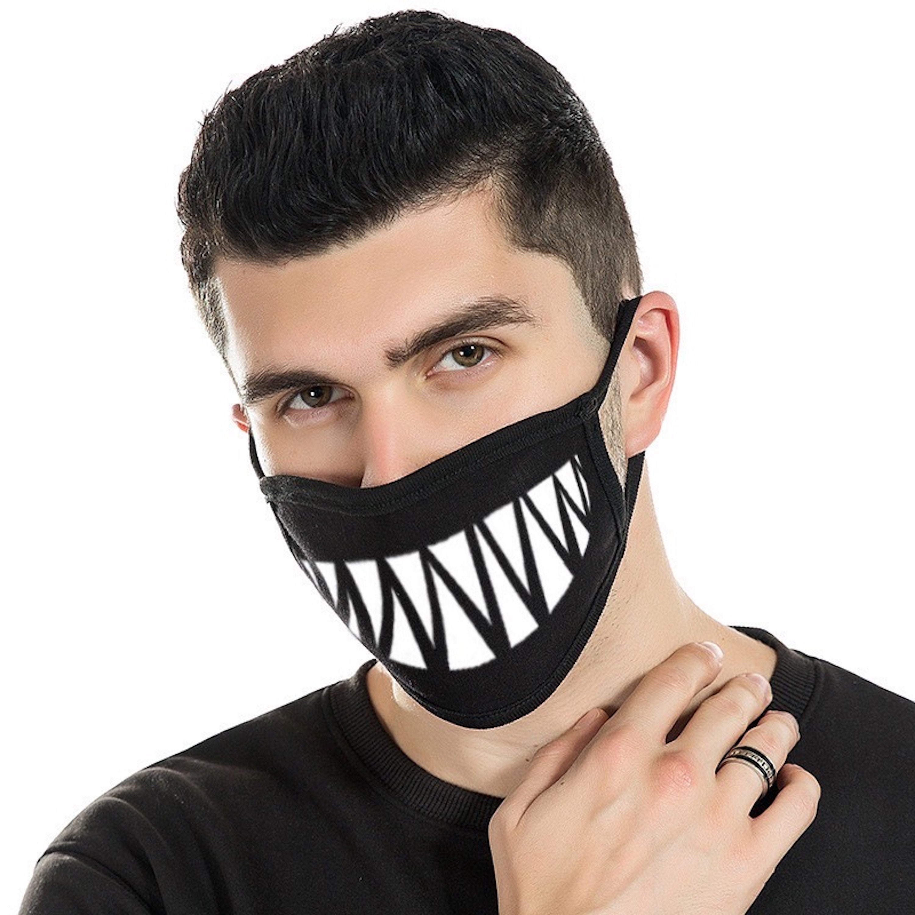 Shark Teeth Face Mask Skull Teeth Face Mask Smile Face Mask Etsy