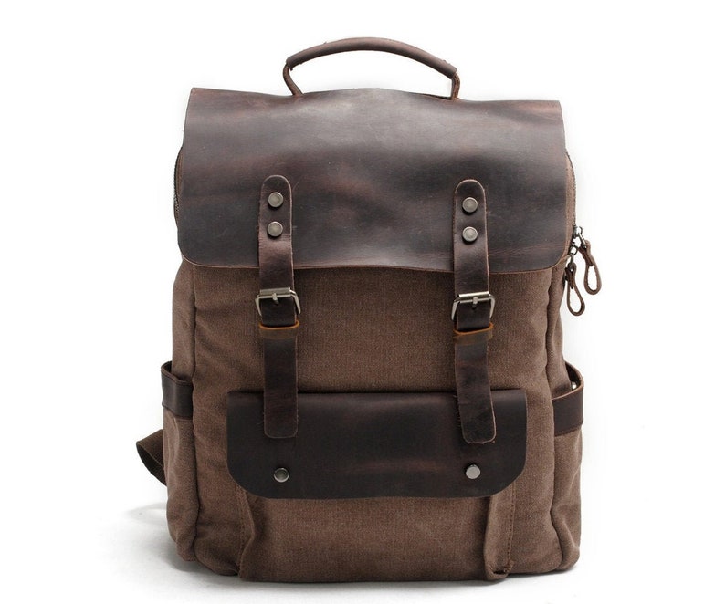 Black Leather Backpack Laptop Backpack Leather Backpack Men Etsy