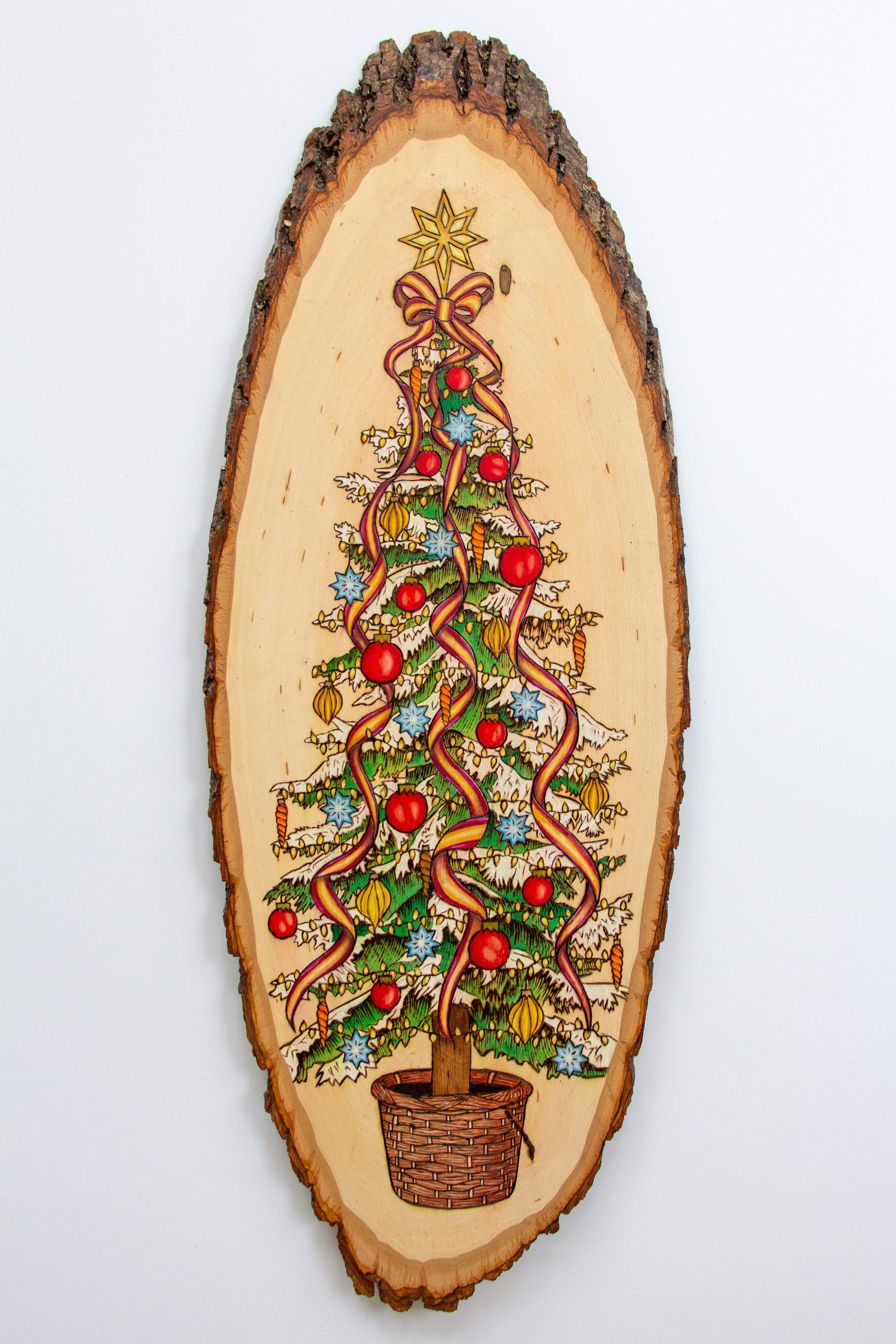 Christmas Tree Wood Art Wood Burn Christmas Tree Rustic Etsy