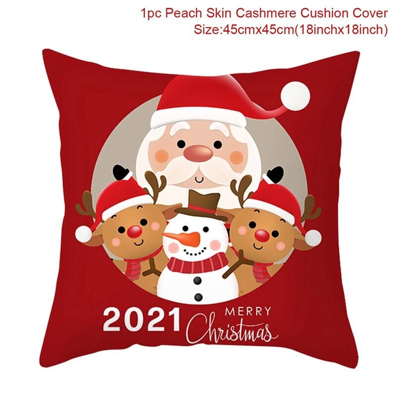 Christmas Cushion Cover Merry Christmas Decorations for Home Etsy