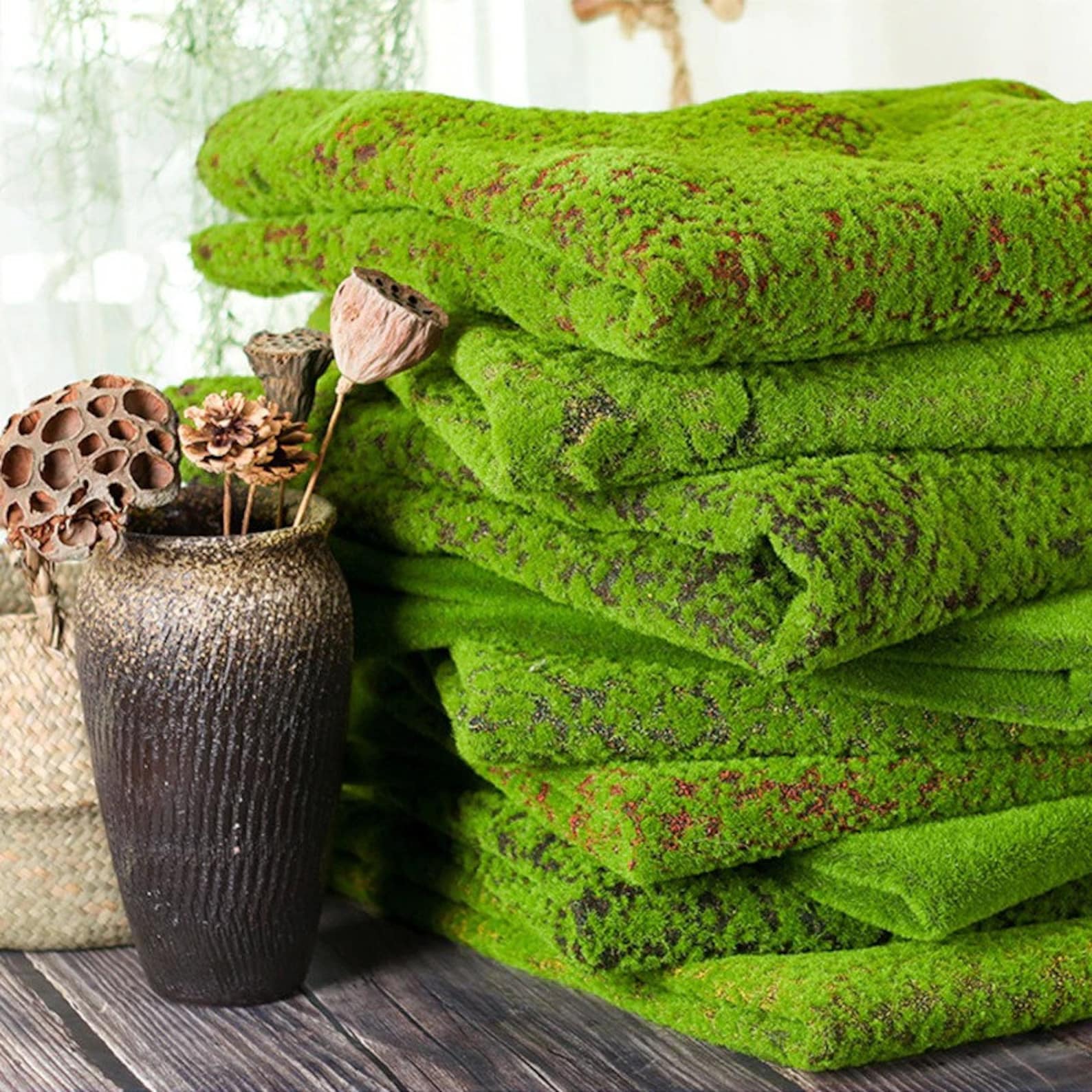 Artificial Moss Moss Sheet Faux Moss Faux Grass Artificial Etsy