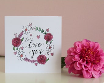 Anniversary Card, I love you Card, Greeting Card, Love Card