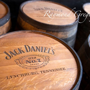 Jack Daniels Whiskey Barrel Old No7/Barrel Head/label/Party Room Decor/Fine Art Photography/SM-Extra Large/Wall Decor/Metal, Canvas, Print