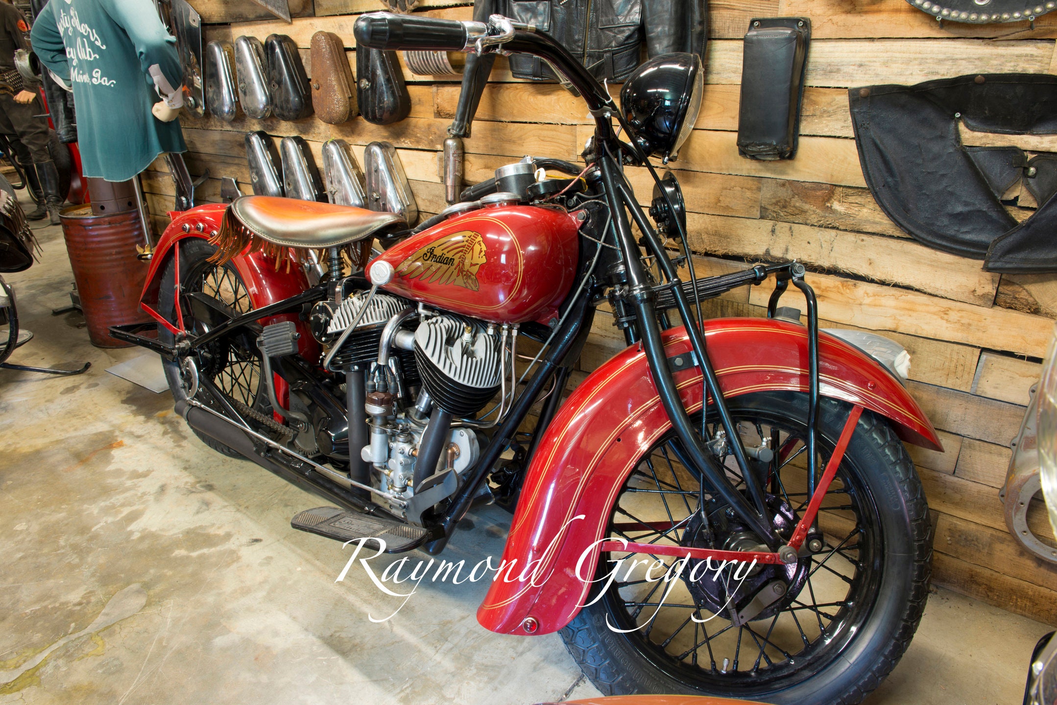 1935 INDIAN CHIEF Motorcycle/steve Mcqueen Collection/antique/red 